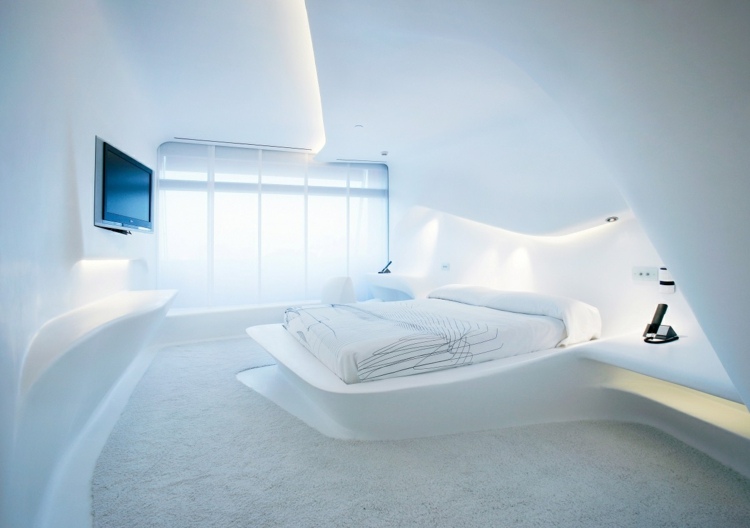 architecture-futuriste-puerte-america-madrid-hôtel-minimaliste-chambre-blanc