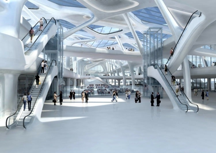 architecture-futuriste-zaha-hadid-zagreb-intrieur-plafond-design-escalateurs