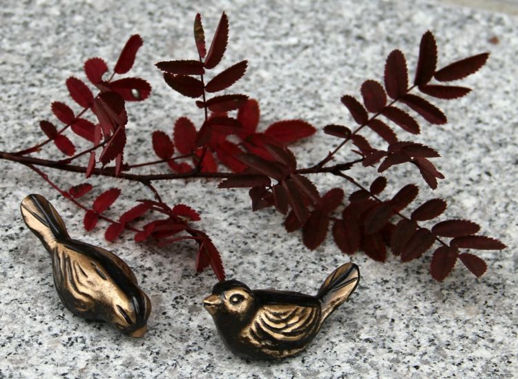 articles-funéraires-branches-arbre-oiseaux-métal-bronze
