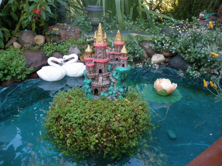 bassin de jardin artificiel-idées-décoration-originale