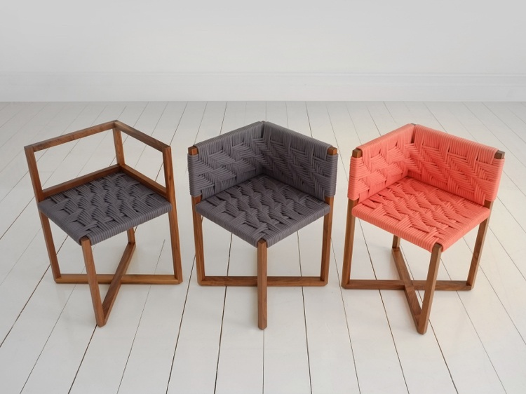 chaises-salle-manger-design-bois-massif-résine-tressée