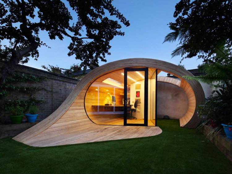 chalet de jardin habitable -coin-bureau-ultra-moderne-design-futuriste
