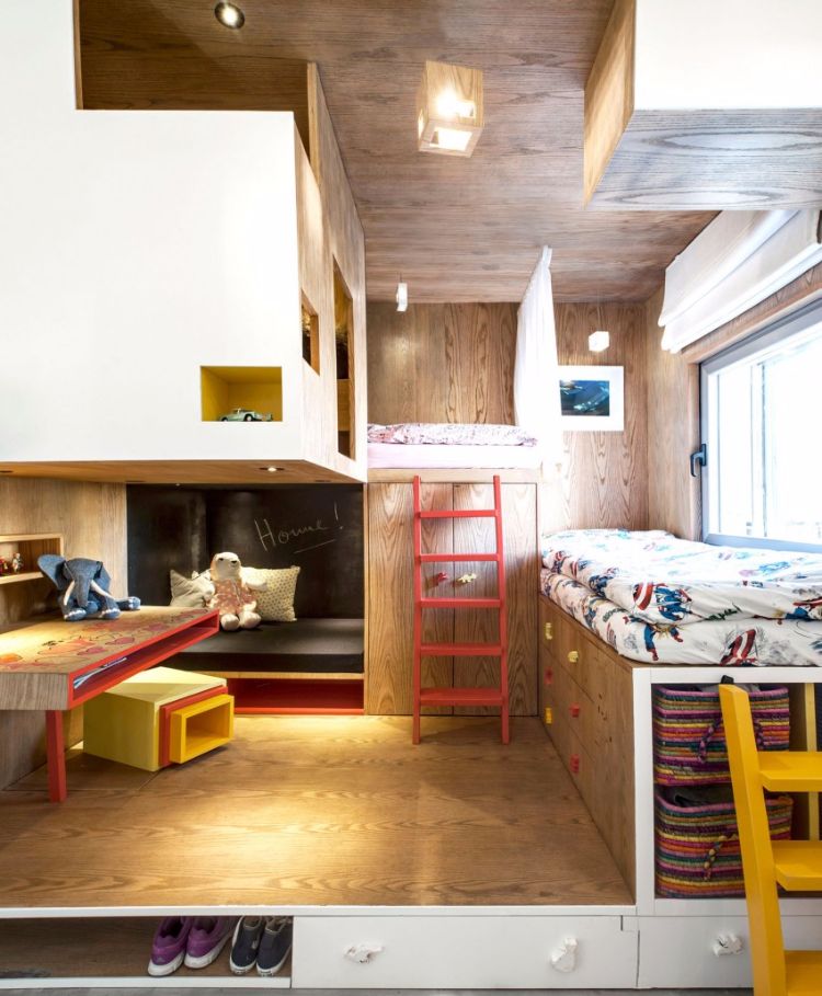 chambre-enfants-bois-blanc-meubles-ludiques-espace-rangement