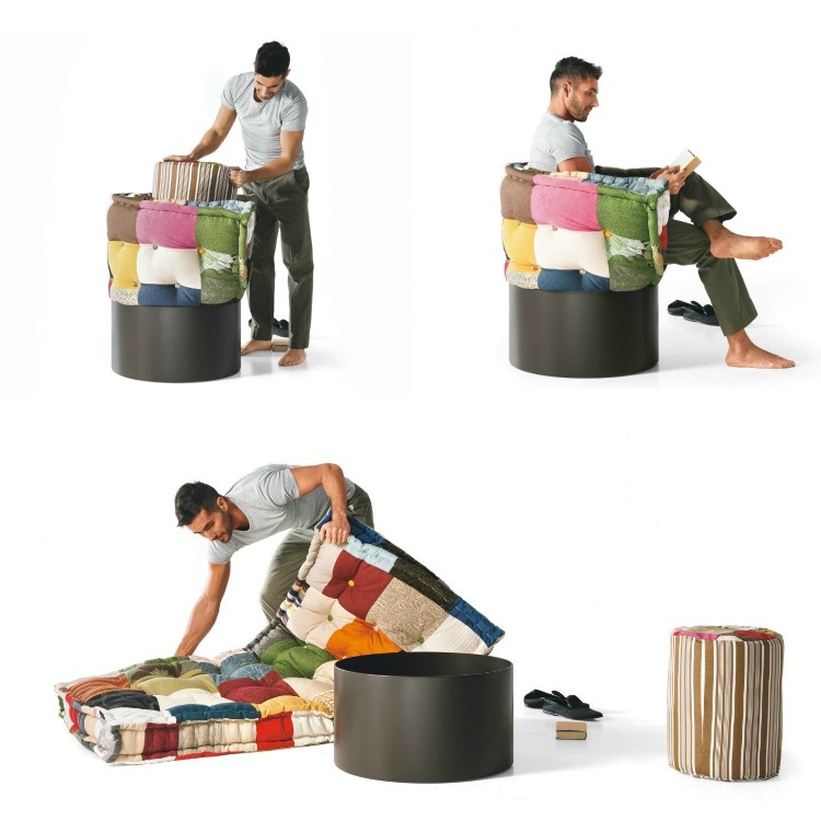 fauteuil-Huggy-multifonctionnel-transforme-matelas-patchwork-table-chevet