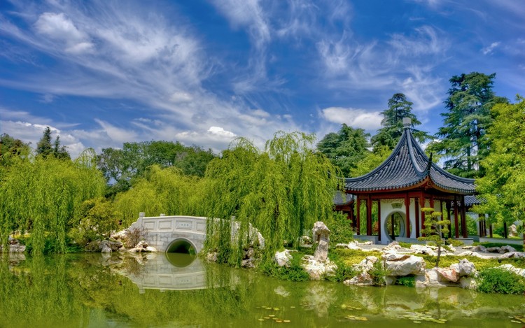 jardin-chinois-traditionnel-bassin-eau-pont-pavillon