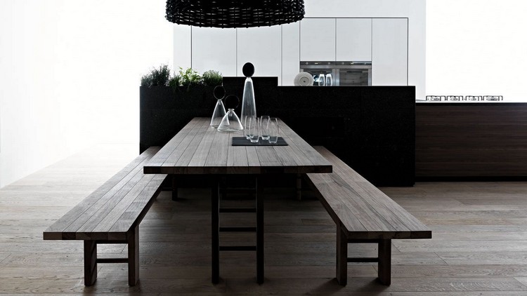 mobilier bois massif -ensemble-table-manger-bancs-setting5-valcucine