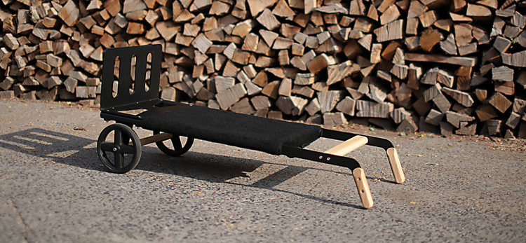 mobilier-outdoor-brouette-design-extensible-bois-métal