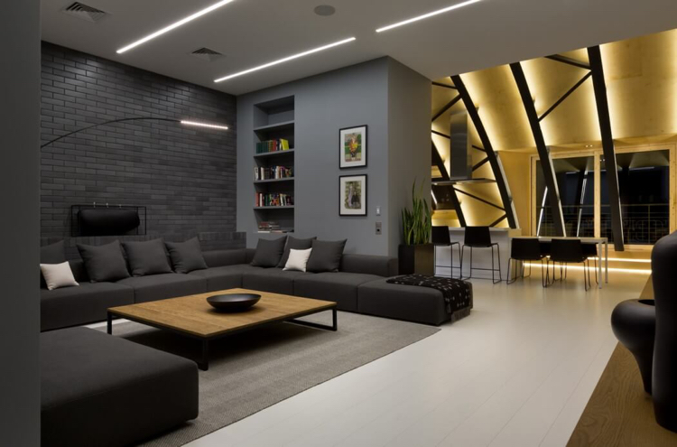plafond LED salon-couleur-anthracite-éclairage-indirecte-chaleureux-reste