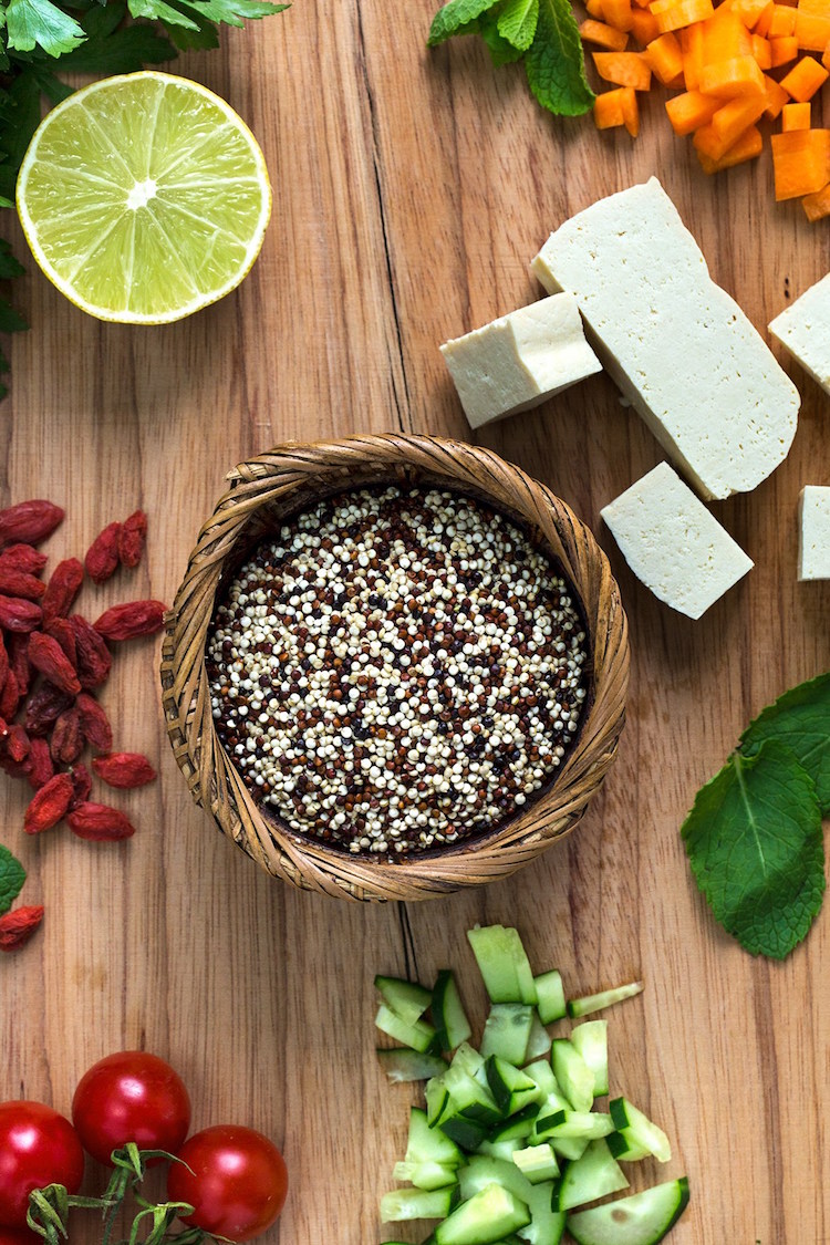recette-vegan-sans-gluten-ingrédients-taboulé-quinoa-tabbouleh