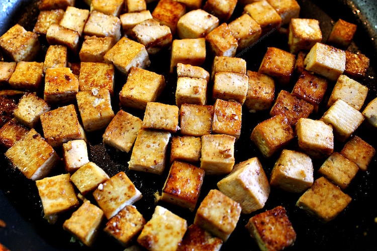 recette-vegan-sans-gluten-tofu-mariné-sauté-poêle
