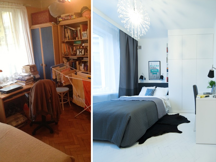 rénovation appartement -chambre-minimaliste-blanc-gris