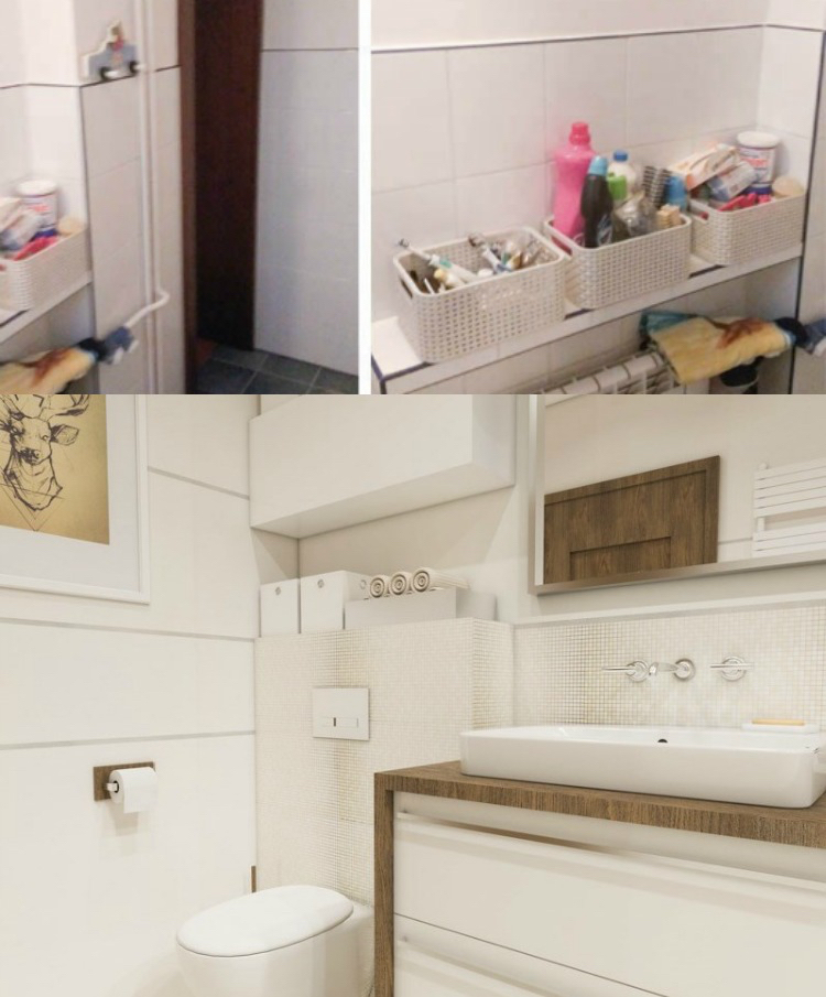 rénovation appartement -salle-bains-bois-blanc-mosaique-blanche