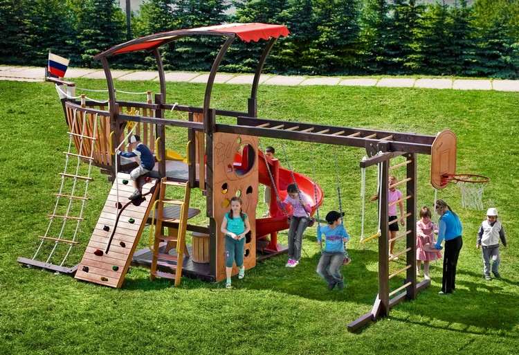Aire de jeux enfant en 18 idées pour aménager votre jardin ! Amenagement jardin 100m2