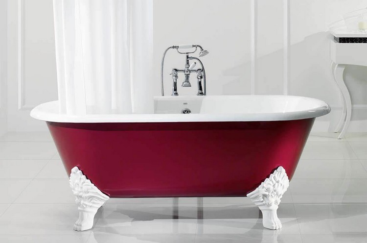 Baignoire patte de lion pour anoblir la salle de bains moderne Baignoires inspiration Rideau