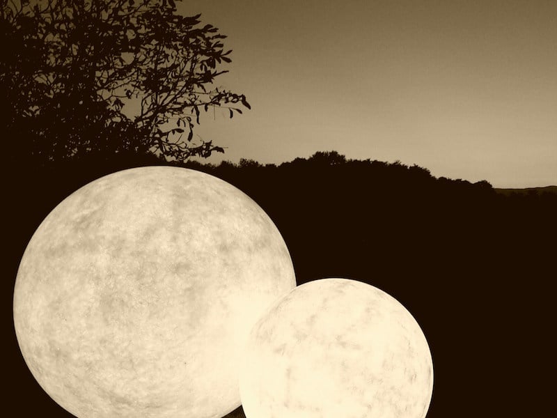 boule éclairage jardin originale-Ex-Moon-pleine-lune