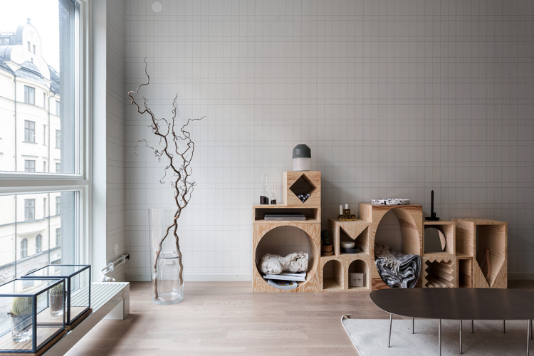 décoration scandinave - meuble-rangement-modulable-bois-massif