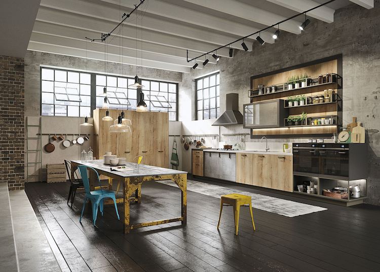 Cuisine style industriel idées de déco, meubles et luminaires Cuisine décor Beton