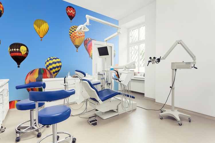 fresque murale -ballons-air-chaud-cabinet-dentiste