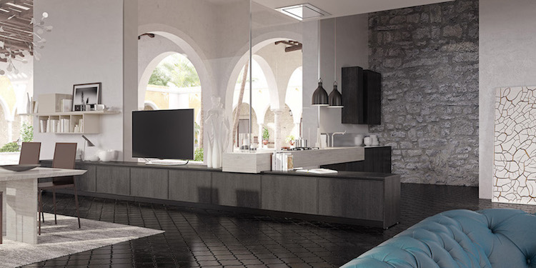 image de cuisine moderne ouverte-salon-salle-manger-design-italien-innovant