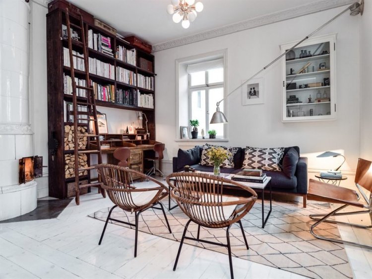 Intérieur blanc et bois – 40 idées inspirantes à emprunter Pequeños idées Salon