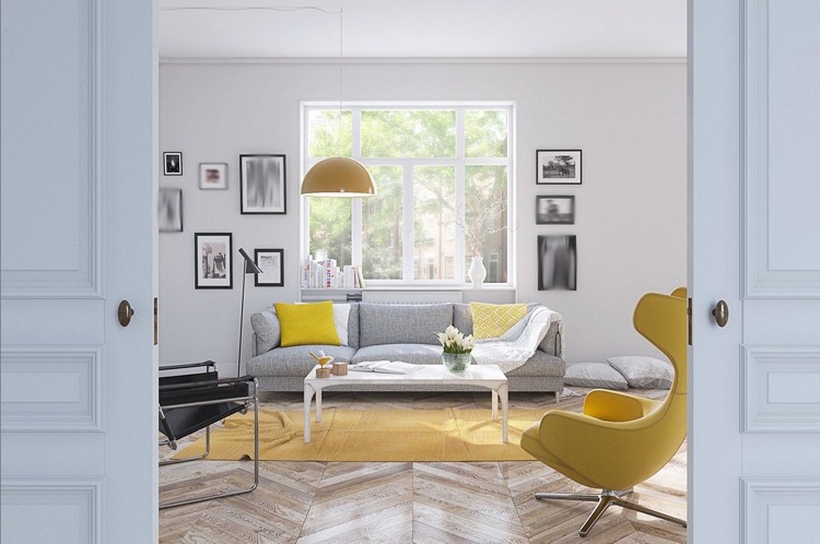 Intérieur blanc et bois – 40 idées inspirantes à emprunter Pequeños idées Salon