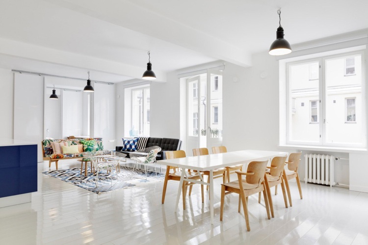 Intérieur blanc et bois – 40 idées inspirantes à emprunter Pequeños idées Salon