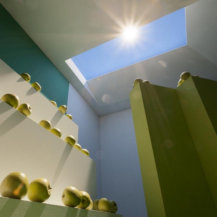 puits de lumière plafond-illusion-optique-ambiance-fraîche