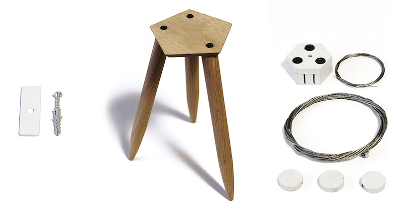 système d'éclairage à LED à monter sur piètement en bois- le kit système-éclairage-LED-monter-piètement-bois-kit