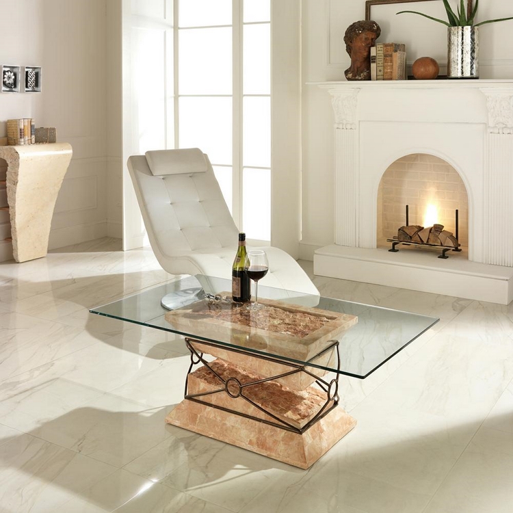 Table basse en pierre naturelle fossilisée- 15 designs ...