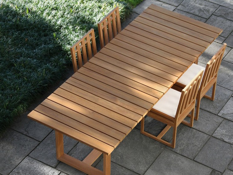 table et chaise de jardin design-SQUARE-teak-Meridiani-design-Livia-Pansera