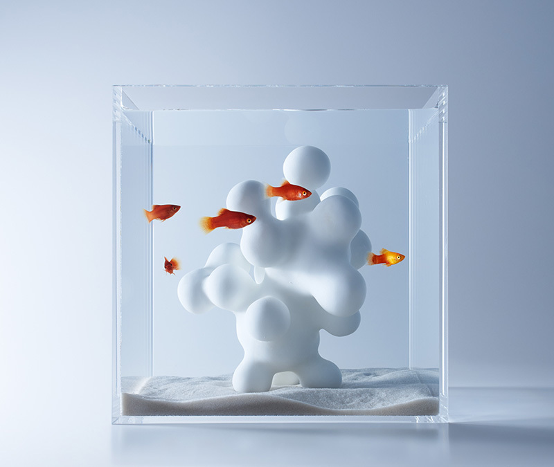 aquarium design décoré-corail-imprimée-3D-Haruka-Misawa