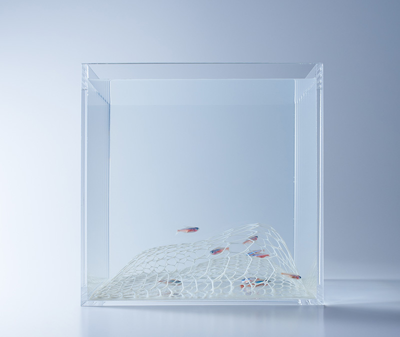 aquarium design décoré-filet-imprimé-3D-Haruka-Misawa