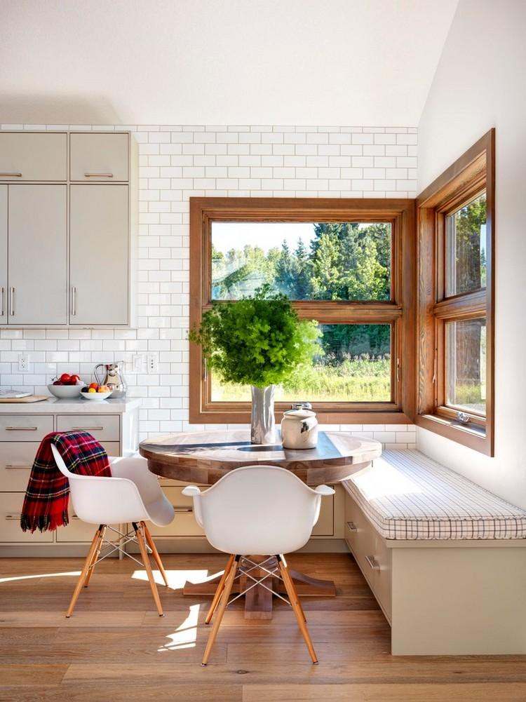 Comment décorer et aménager coin repas d'angle –idées adorables Cuisine désign Banquette