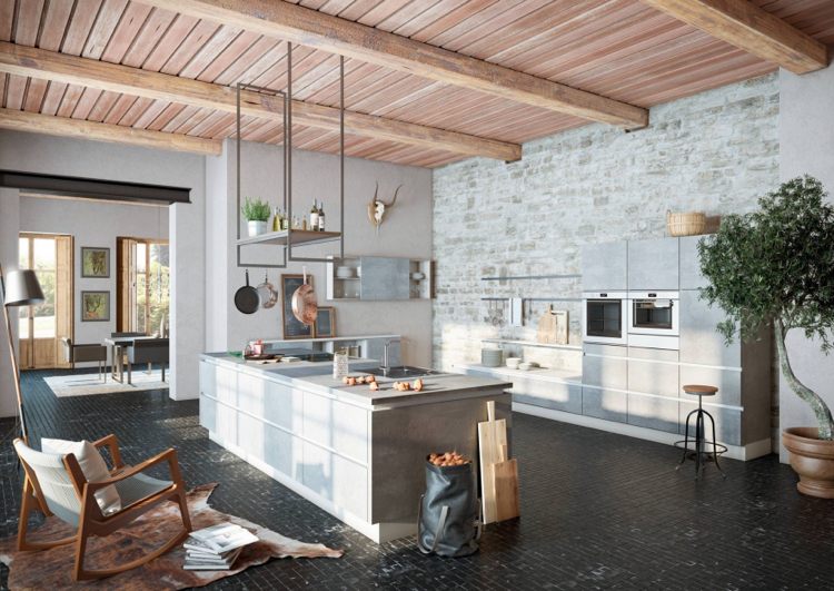 Cuisine style industriel –quels matériaux et éléments privilégier Cuisine décor Beton