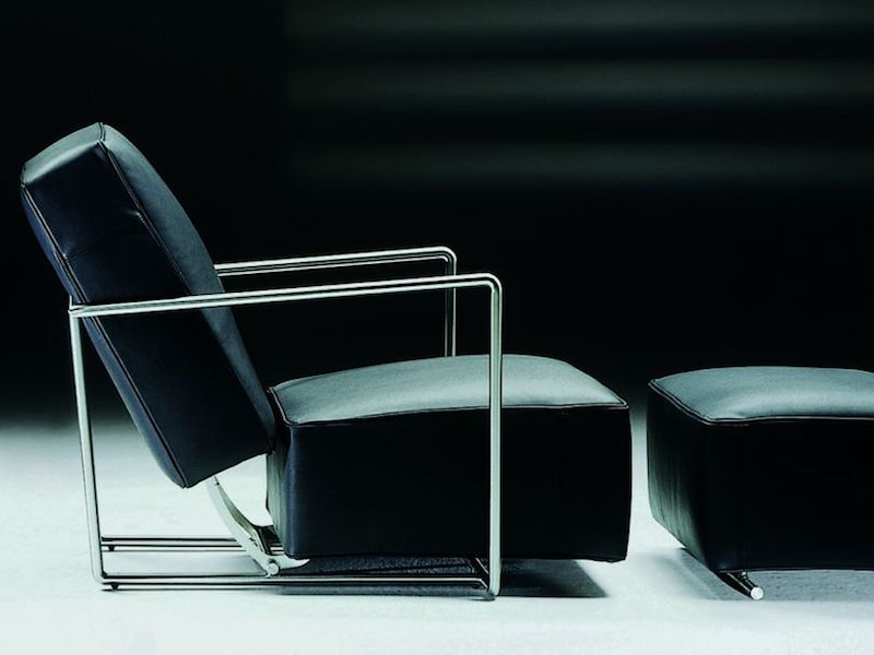 fauteuil relax noir-dossier-inclinable-moderne-ABC-Flexform