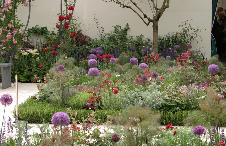 jardin-aromatique-fleurs-multicolores-idées-conception
