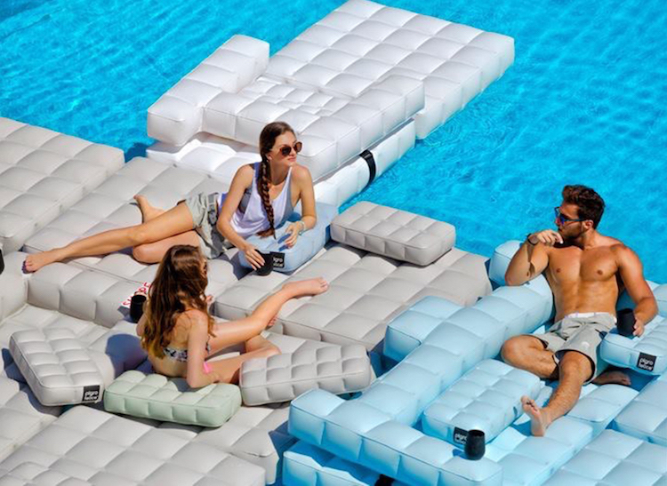 lits gonflables modulables-zone-piscine-design-italien-Pigro-Felice
