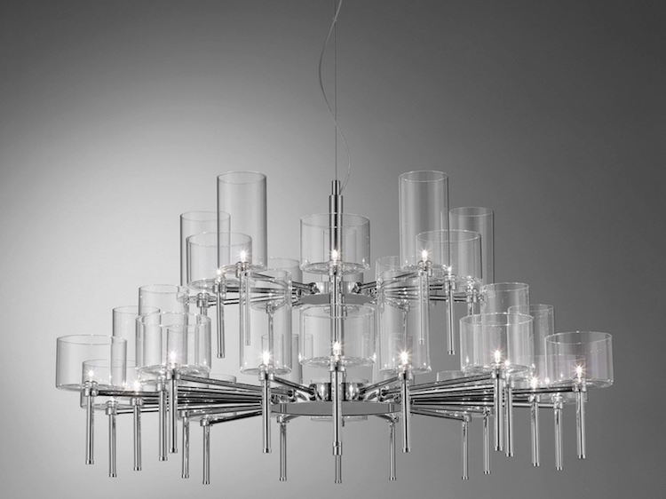 lustre design verre transparent-salle-manger-Spillray-Axo-light