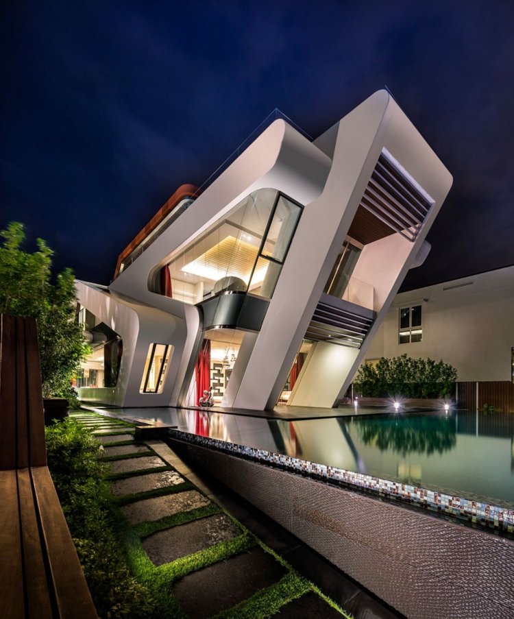 maison-architecte-Singapour-forme-bateau-croisière-allée-pas-japonais