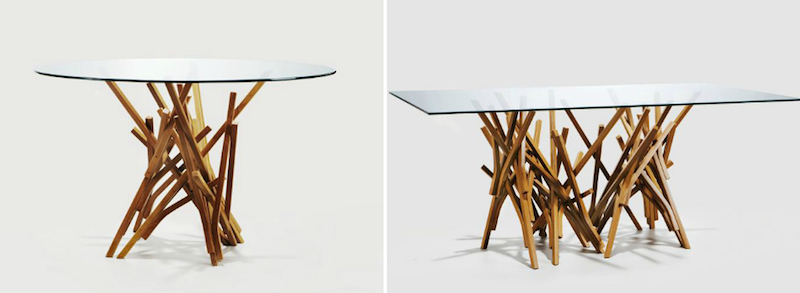 mobilier-contemporaim-design-table-bois-verre-ronde-rectangulaire-Guaimb-Paulo-Alves