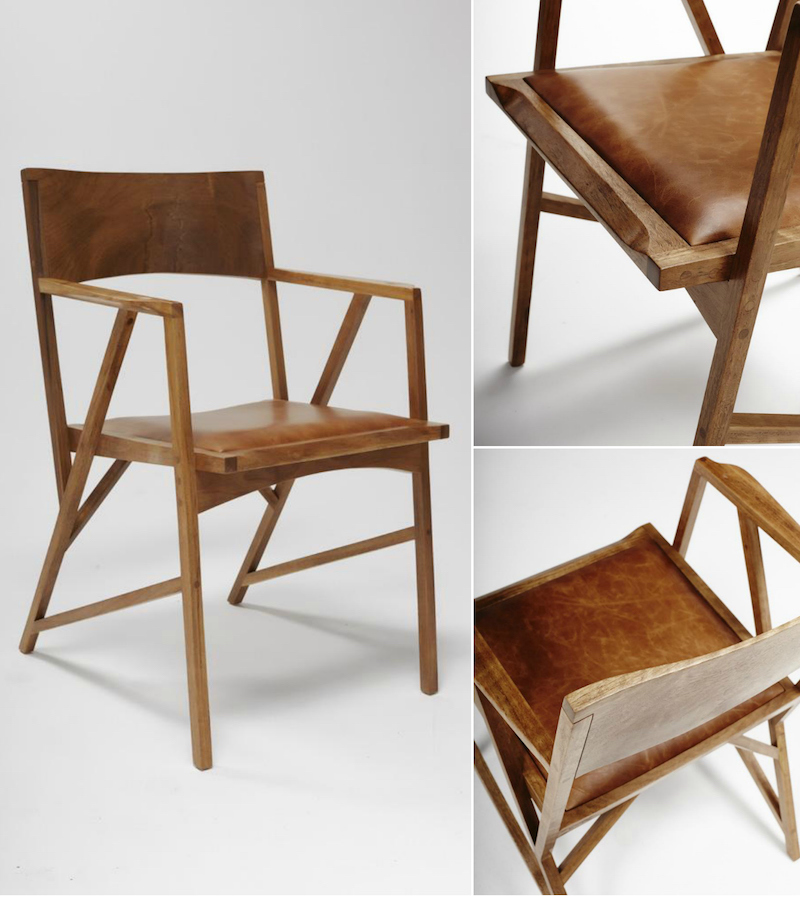 mobilier-contemporain-design-chaise-bois-massif-assise-tapissé-cuir-havane-Atibaia