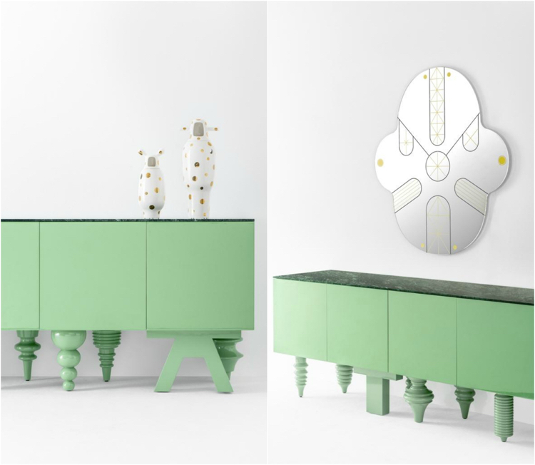 mobilier design -buffet-classique-vert-pastel-Showtime-BD BARCELONA DESIGN1