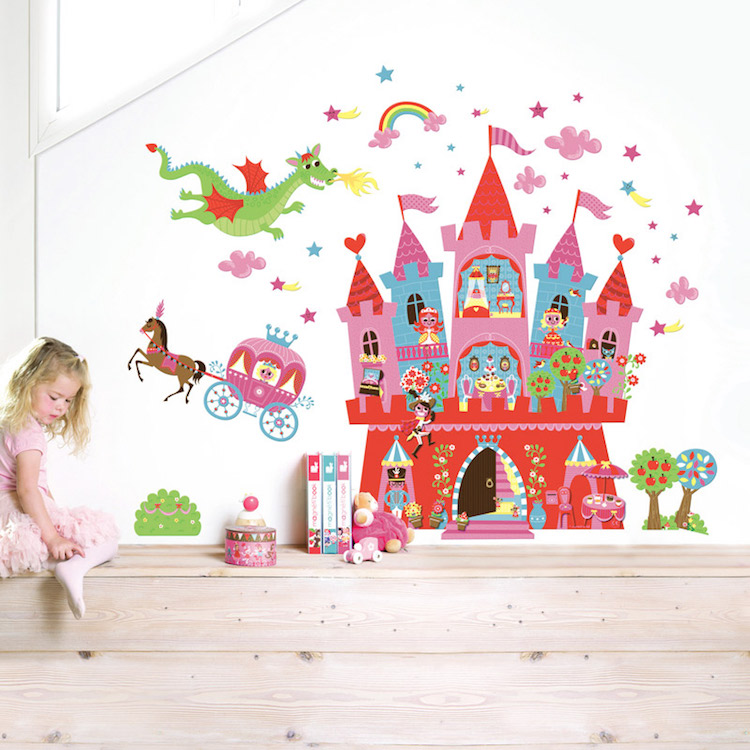 PREMYO Set de 54 Stickers Muraux Enfants Cœurs - Autocollants Décoration  Murale Chambre Bébé - Facile à Poser Rose