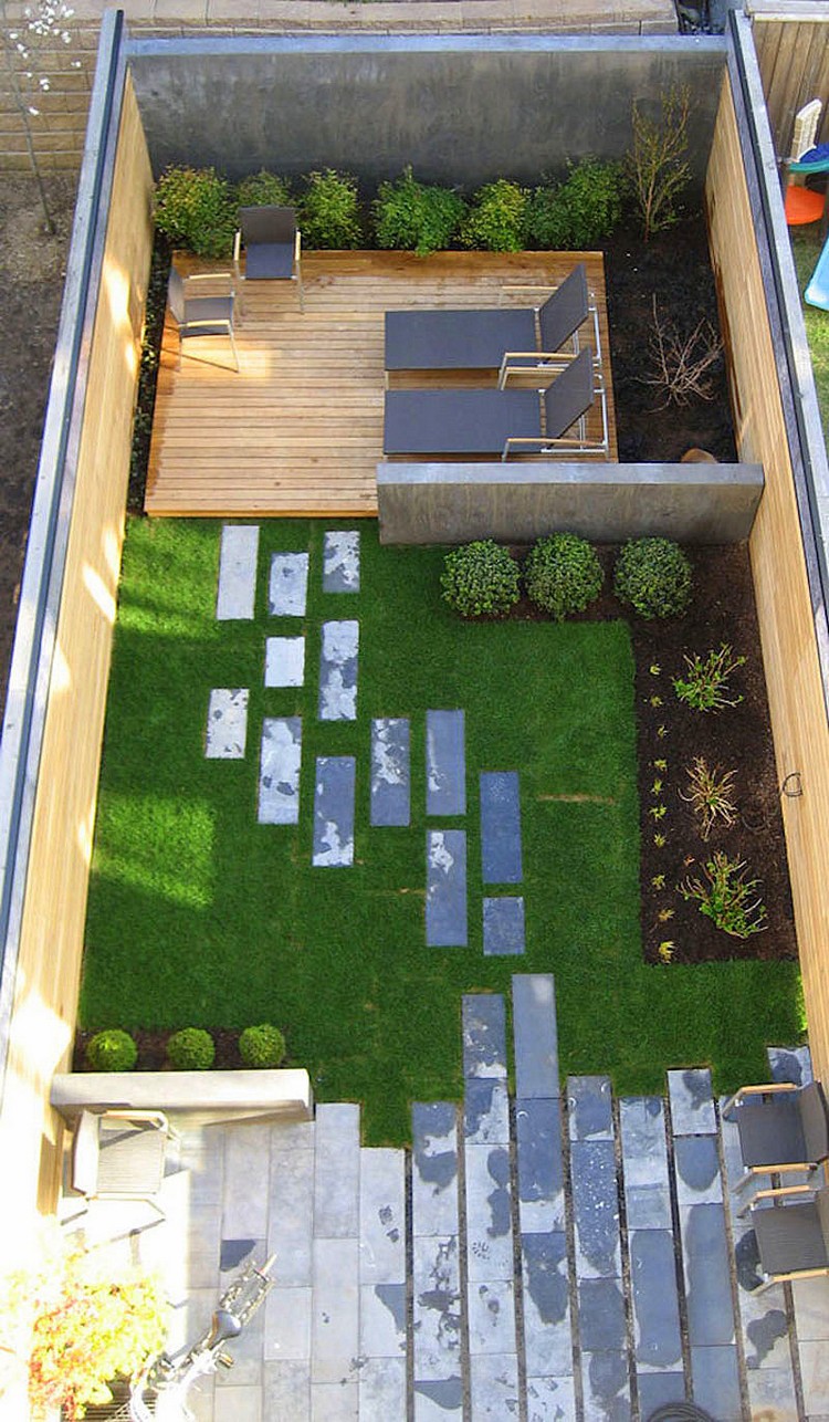 terrasse-jardin-moderne-gazon-allée-pierre-grise