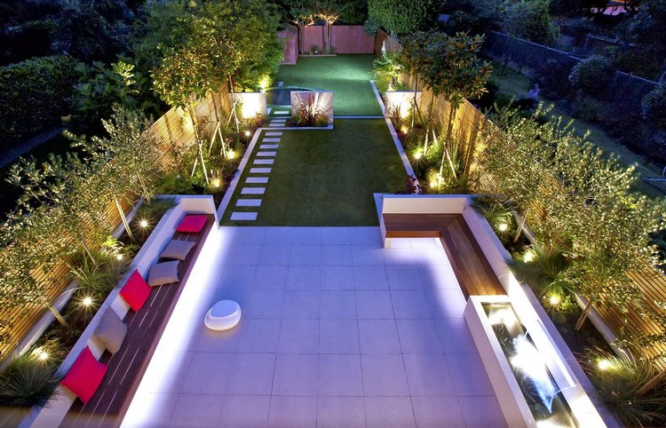 terrasse-jardin-moderne-pas-japonais-éclairage-led