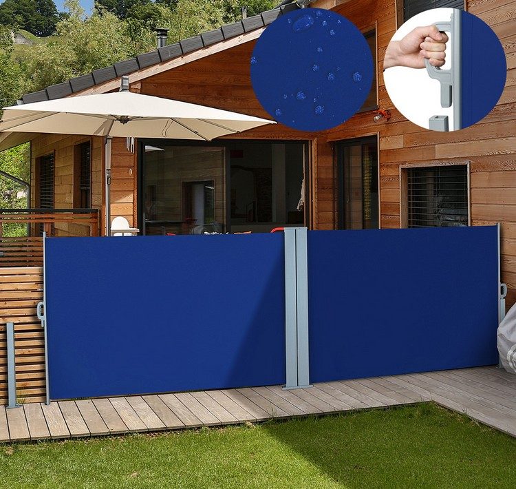 brise-vue-rétractable-design-original-bleu-royal-terrasse