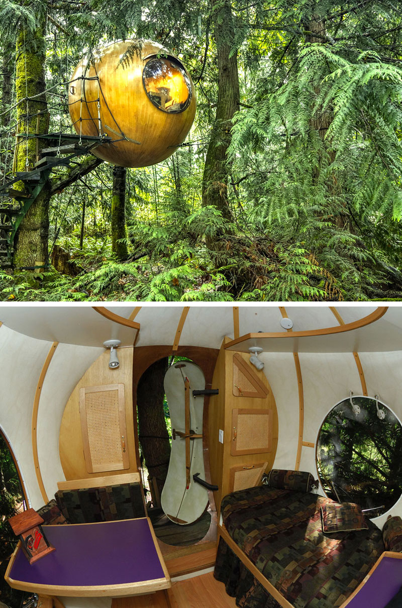 camping de luxe Free-Spirit-Spheres-île-Vancouver-Canada