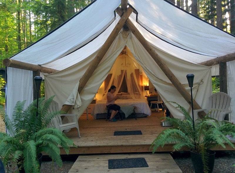 camping-luxe-Pampered-Wilderness-Parc-Nataional-Millersylvania-Washington
