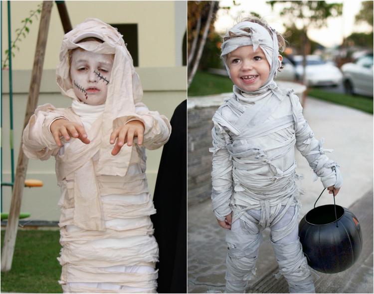 costume Halloween –enfant-déguisement-momie-draps