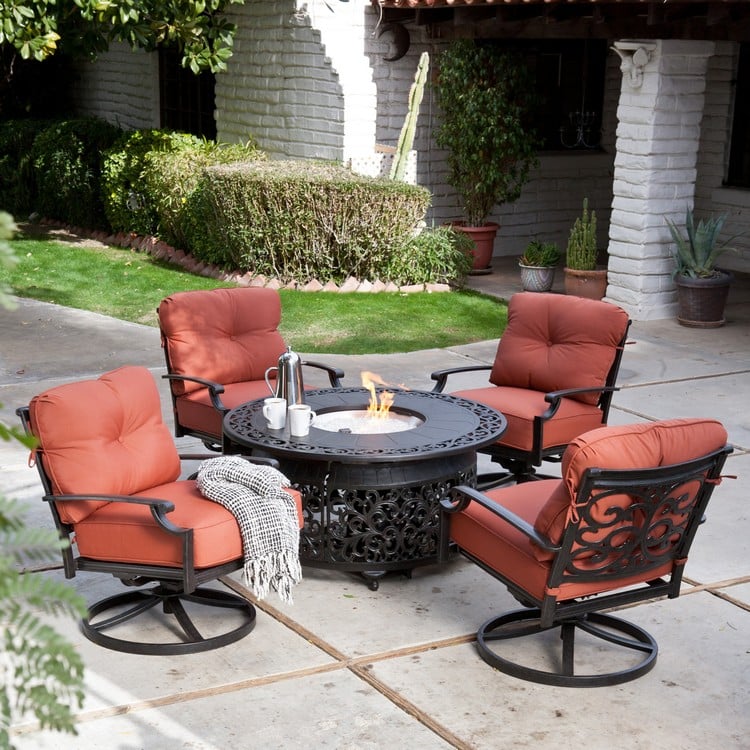 décoration-jardin-extérieur-mobilier-design-table-ronde-sol-pierre
